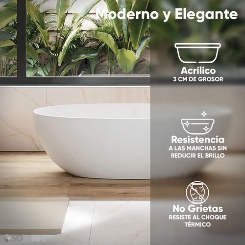 Solana BT6008 kit bañera estilo vintage 170x80x60 Cm y grifo cuello cisne color blanco y silver
