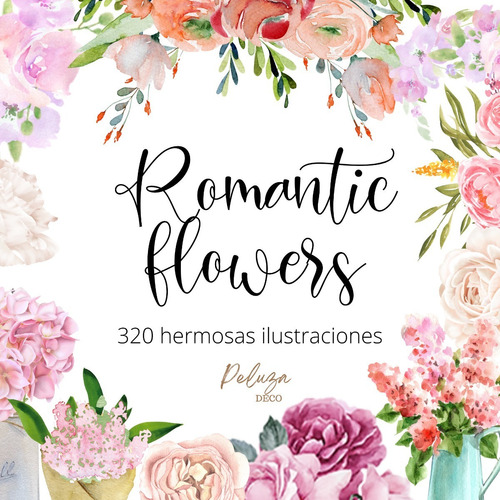 Kit Imprimible Cliparts Png Flores Románticas