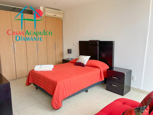 Cad Aura A 008. Funcional Y Acogedor, Con Balcón Y Acceso A Club De Playa En La Mejor Zona De Acapulco