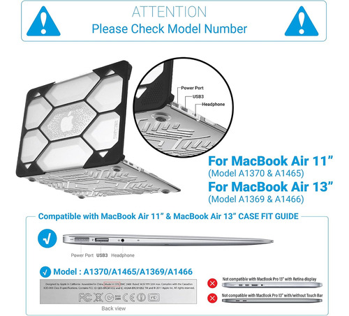 Funda Protectora Ibenzer, Compatible Con Macbook Air 11 Aa