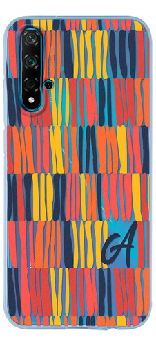 Funda Para Huawei Para Mujer Rayas Pintura Con Tu Inicial