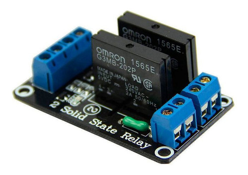 Módulo Rele De Estado Sólido 2 Canais 5v Ssr P/ Arduino