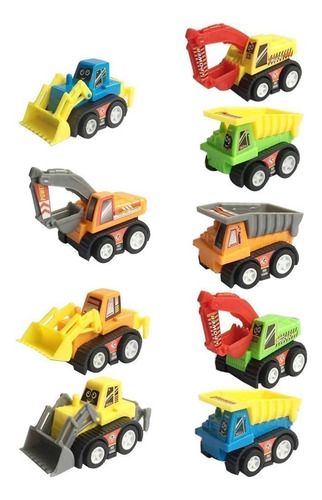 Kit De Camiones De Construcción Fajiabao, Multicolor, 9 Piez