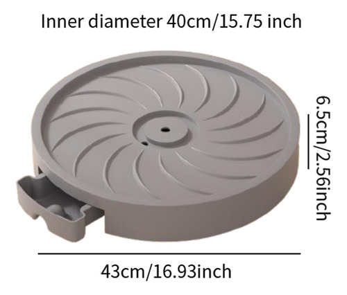 Soporte Rodante Para Con Ruedas, Carrito 43cm X 6,5cm Gris