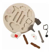 Comprar Molde Silicona Medicina Medico Enfermeria Fondant Porcelana Color Rosa
