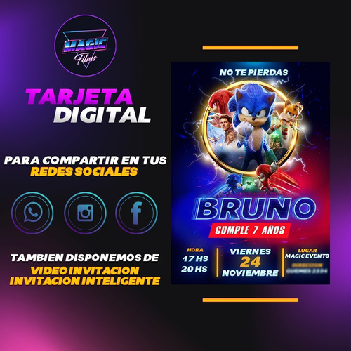 Invitación Digital - Sonic