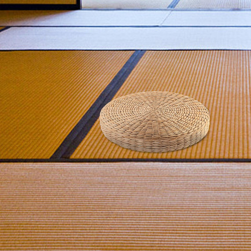2 Tatami Cojín Estera De Asiento Almohada Tejida Los