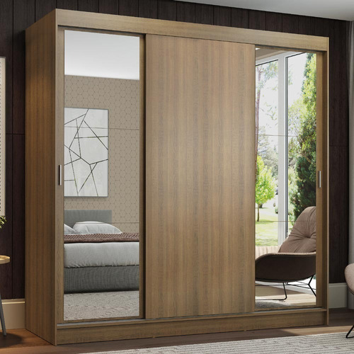 Ropero Reno Madesa 3 Puertas Corredizas 2 Con Espejo