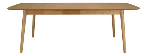 Juego De Comedor Extensible Milan De Madera Con 6 Sillas Diseño de la tela de las sillas Gris Claro - Roble