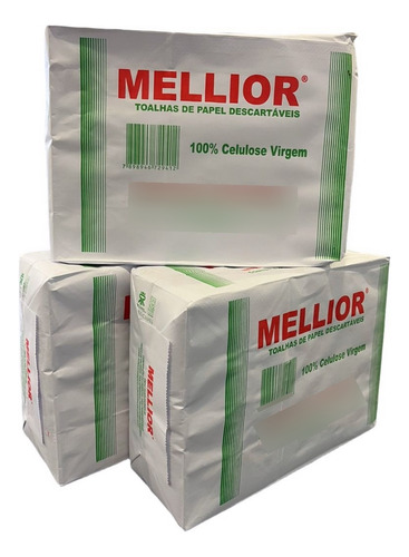 3 Un Toalha De Papel Descartável Interfolha 100% Celulose Br