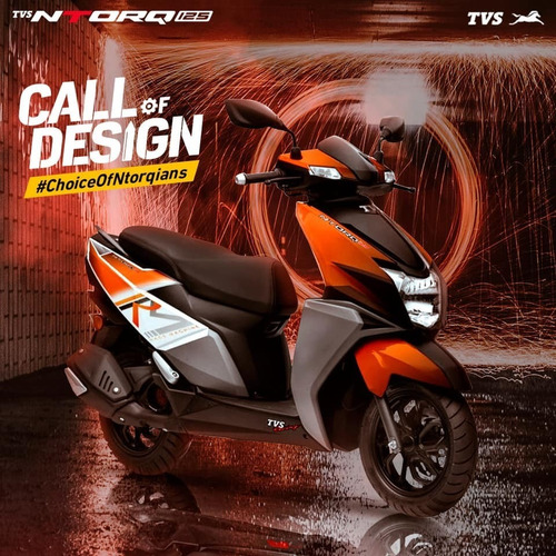 Imagen 10 de 25 de Moto Scooter Tvs Ntorq 125 Rojo Puesta En Calle Patentada !