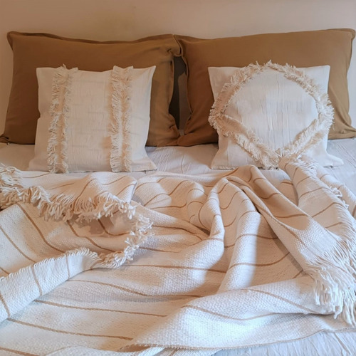 Imagen 5 de 10 de Fundas Almohadon 50x70 Tusor Nordico Cama X 2 Varios Colores