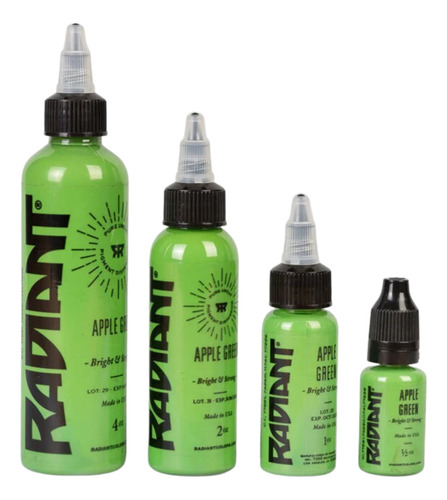 Tinta Profesional Para Tatuar Radiant Apple Green 1/2 Oz