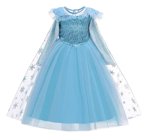 A Vestido Frozen Princess Elsa Para Niños, Vestido Nuevo