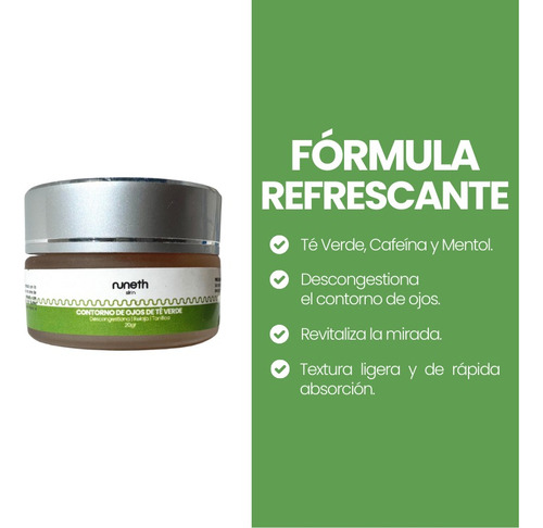 Nuneth - Contorno De Ojos Té Verde, 20gr Momento de aplicación Día/Noche Tipo de piel Todo tipo de piel