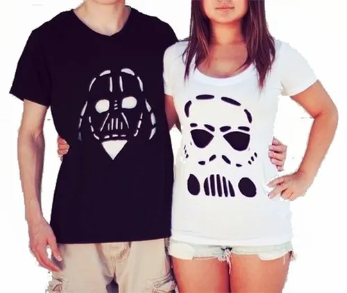 2 Playeras Para Novios Star Trooper Wars Amigos Env Regalo