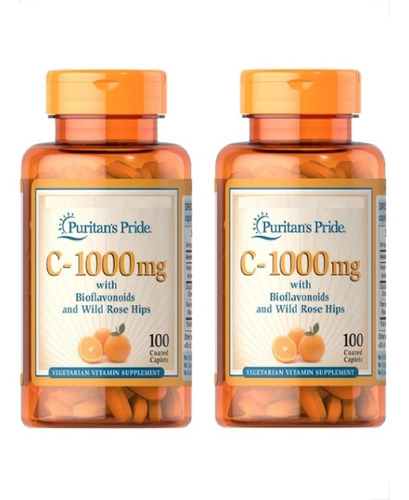 Vitamina C 1000 Mg  Americana Pura Orgánica Promo 2 Frascos
