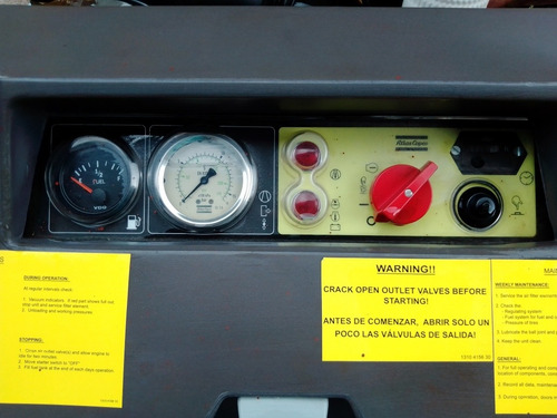 Imagen 4 de 10 de Compresor Atlas Copco Modelo Xas 185 Cd7, 49hp, Con 77 Horas
