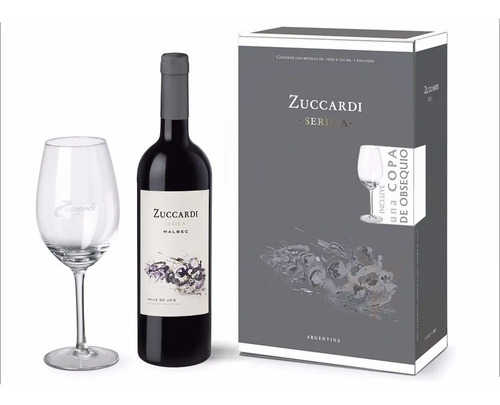 Estuche Zuccardi Serie A Malbec + Copa  