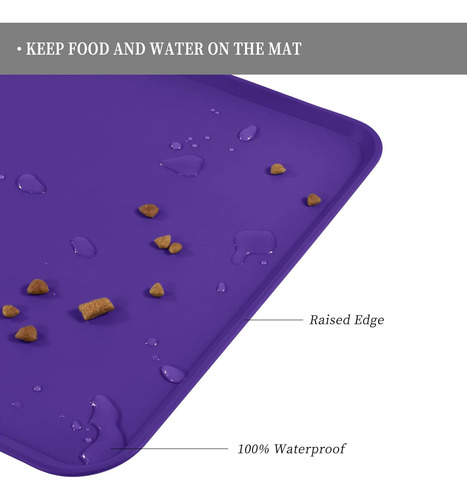 Reopet Silicone Pet Feeding Mat, Waterproof Dog Cat Food S1