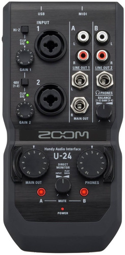 Zoom U-24 Interfaz De Audio Portátil De 2 Canales