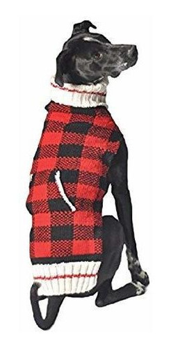 Perro Frío Buffalo Plaid Suéter Del Perro, X-large.