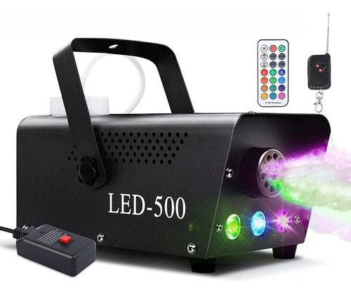 Máquina De Humo Rgb 3 Luz Led 500w Con Control Remoto