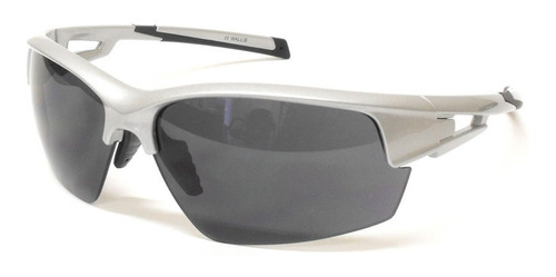 Lentes Deportivos Armazón Plata/negro Micas Humo Wallis