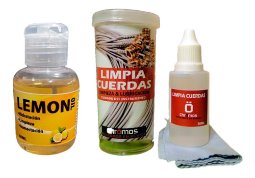 Aceite De Limon  Y Limpia Cuerdas Kit De Cuidado Guitarra