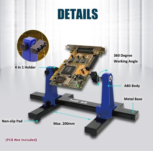 Imagen 2 de 10 de Soporte Ajustable Proskit Para Trabajo C Placas Electronicas