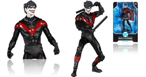 Imagen 6 de 10 de Mcfarlane Figura Nightwing Articulada Dc Batman Multiverso Death Family Escala 18cm Original