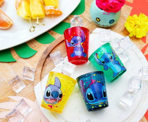 Set 4 Mini Vasos Stitch Disney Varios