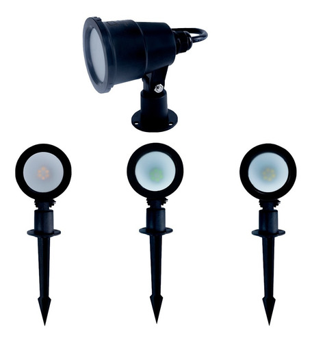 Kit 10 Espeto Luminária Para Jardim Com Lâmpada Cob Led 5w