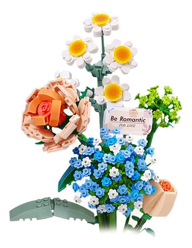 Ramo De Flores Set Bloques Construcción Bouquet Floral Loz