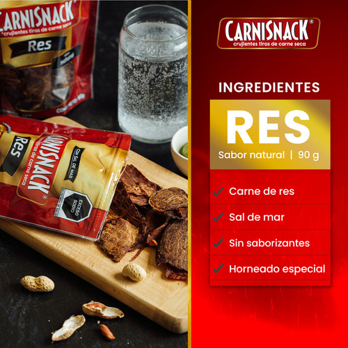 Carnisnack Natural 90g (caja Con 8pz)
