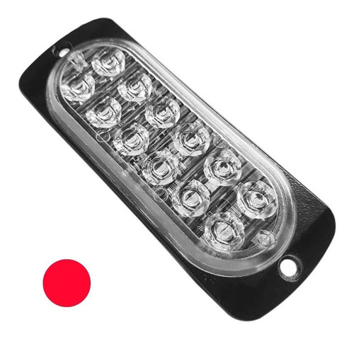 Barral Led Ambulancia Rojo 12 Led 12/24v 112x41mm