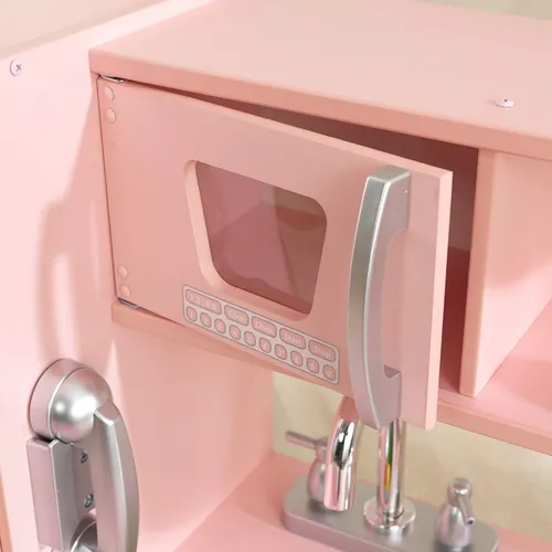Cocinita Kidkraft De Juguete Cocina De Madera Para Niñas Color Rosa