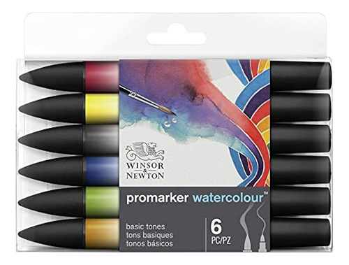 Rotulador De Acuarela Winsor & Newton Promarker, Juego De 6,