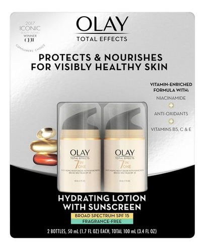 Olay Total Effects 7 En 1 C/ Proteccion Solar Fps15 2 X 50ml