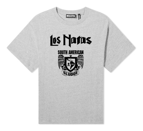 Los Natas Remera Vintage Super Retro En Gris O Blanco