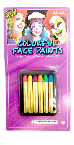 Kit De Pintura Crayones Neón Maquillaje Halloween