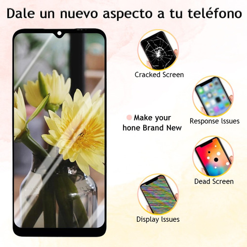 Lzhipx Pantalla Lcd Para Moto E22 E22i Xt2239-9 Xt2239 Display Con Marco