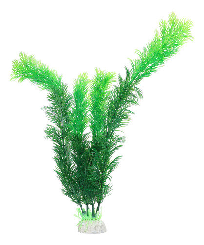 Pecera De 30 Cm, De Plástico Verde, Plantas Artificiales Par