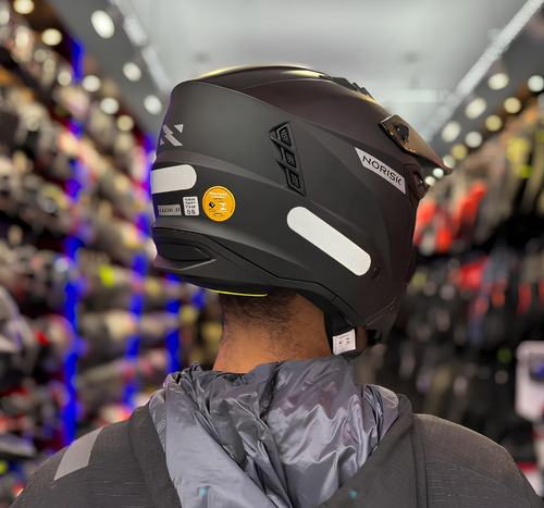 Capacete Norisk Fs726x Darth Dark Monocolor Preto 2 Em 1 *