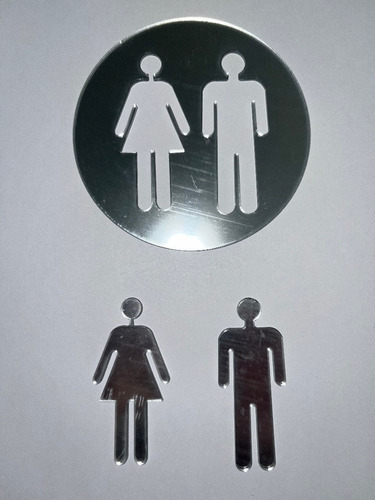 Pegatinas 3d Sticker De Pared Pareja Hombre Mujer Para Ba?