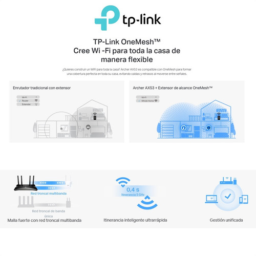Imagen 8 de 10 de Router Tp Link Archer Ax53 Wi-fi 6 Gigabit Dual Band Ax3000