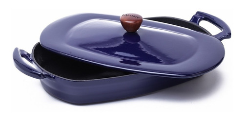 Olla Cacerola Premium Oval Hierro Esmaltado Lafont 3,7 Lts. Color Azul