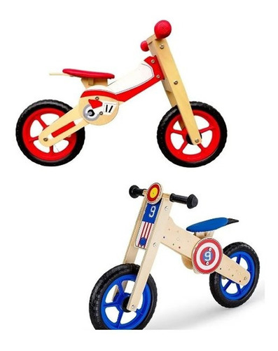 Bicicleta Infantil Sin Pedales De Madera 