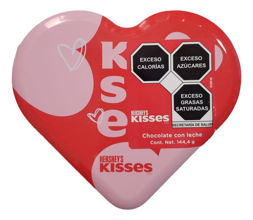 Hersheys's Kisses Chocolate Con Leche Lata Corazón 144 Gr