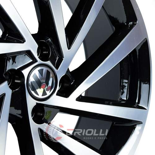 Roda Aro 17 R Seven 4x100 Zk780 Tala 6 / Valor Unitário Cor Preto Diamantado 4x100